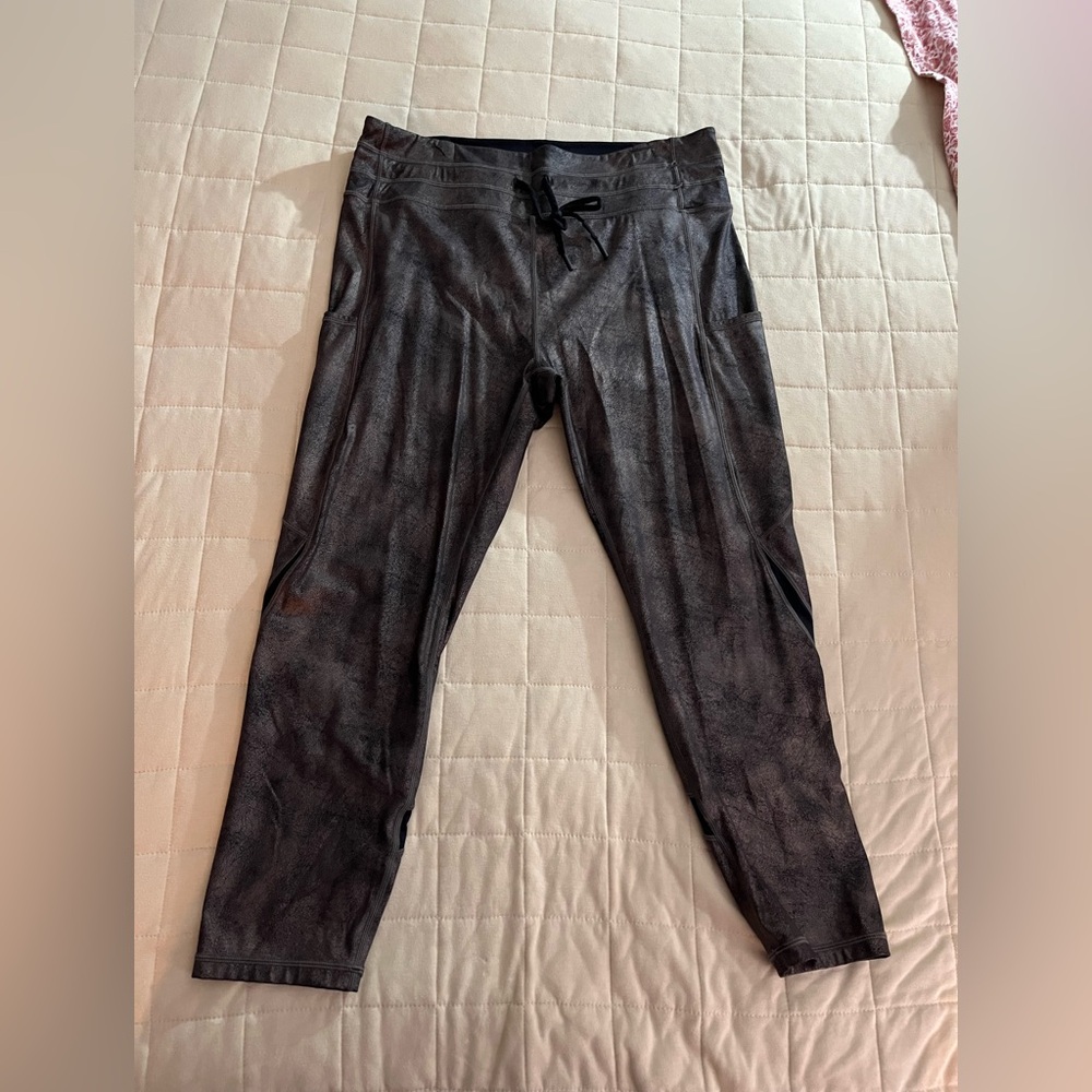 {Zyia} Copper Mesh Drawstring Leggings